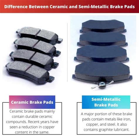 semi metallic or ceramic brake pads